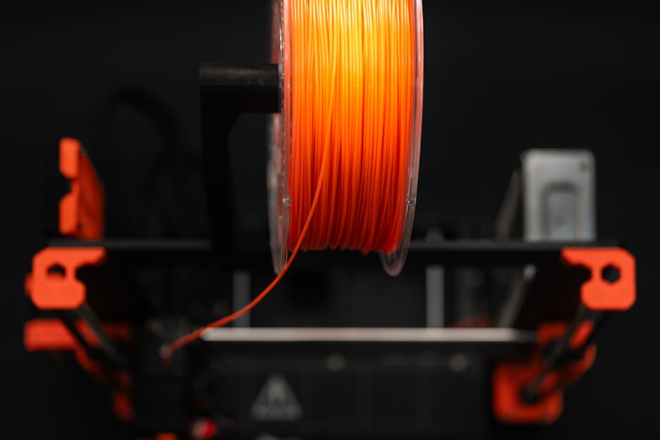 3D printer filament spool desk setup, bambulab A1 mini printing